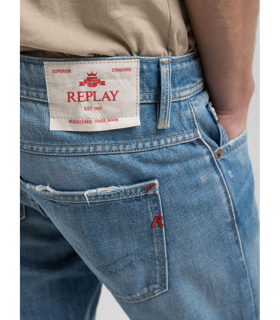 レギュラースリム WILLBI RED LOGOデニム 詳細画像 ライトブルー 7